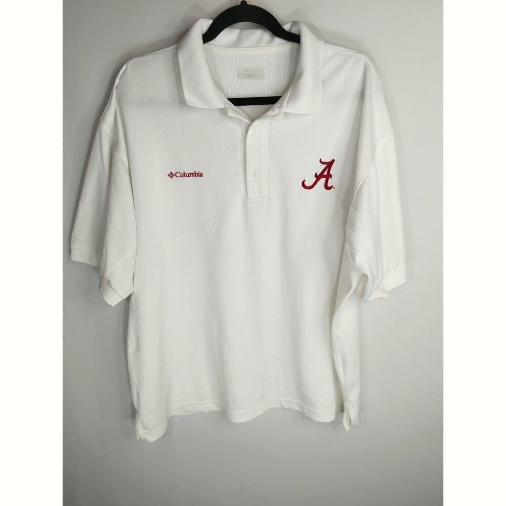 Columbia PFG Alabama Men's White Polo Shirt XL Casual Outdoor - Picture 1 of 9